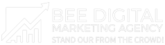 Bee Digital Marketing Agency Small White Logo