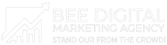 Bee Digital Marketing Agency Small White Logo